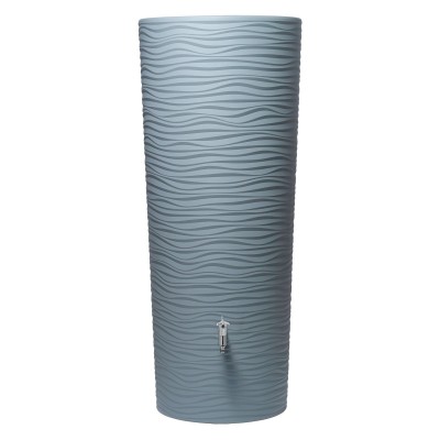 Exaco Wave 92 Gallon Plastic Rain Barrel   